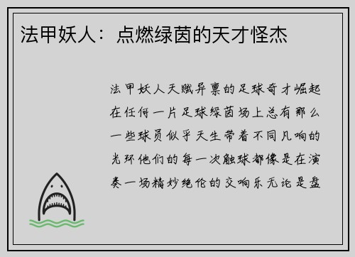 法甲妖人：点燃绿茵的天才怪杰